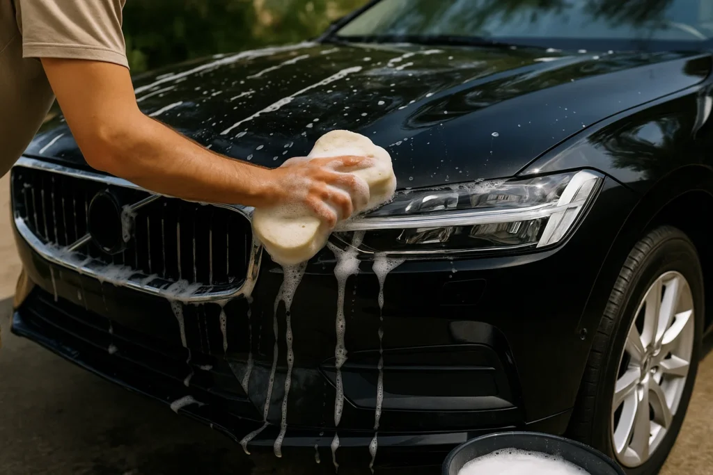 The Step-by-Step Process: Washing a Black Car