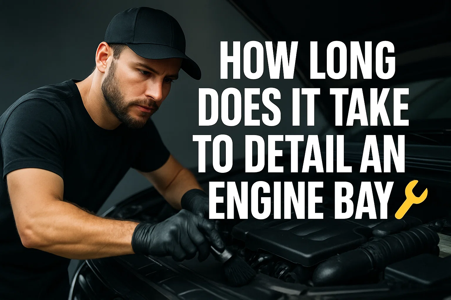 How long does it take to detail an engine bay